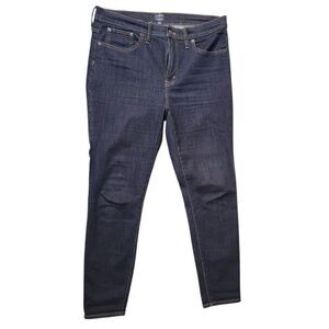 J. Crew Womens Mid Rise Dark Wash Skinny Jeans Size 31‎